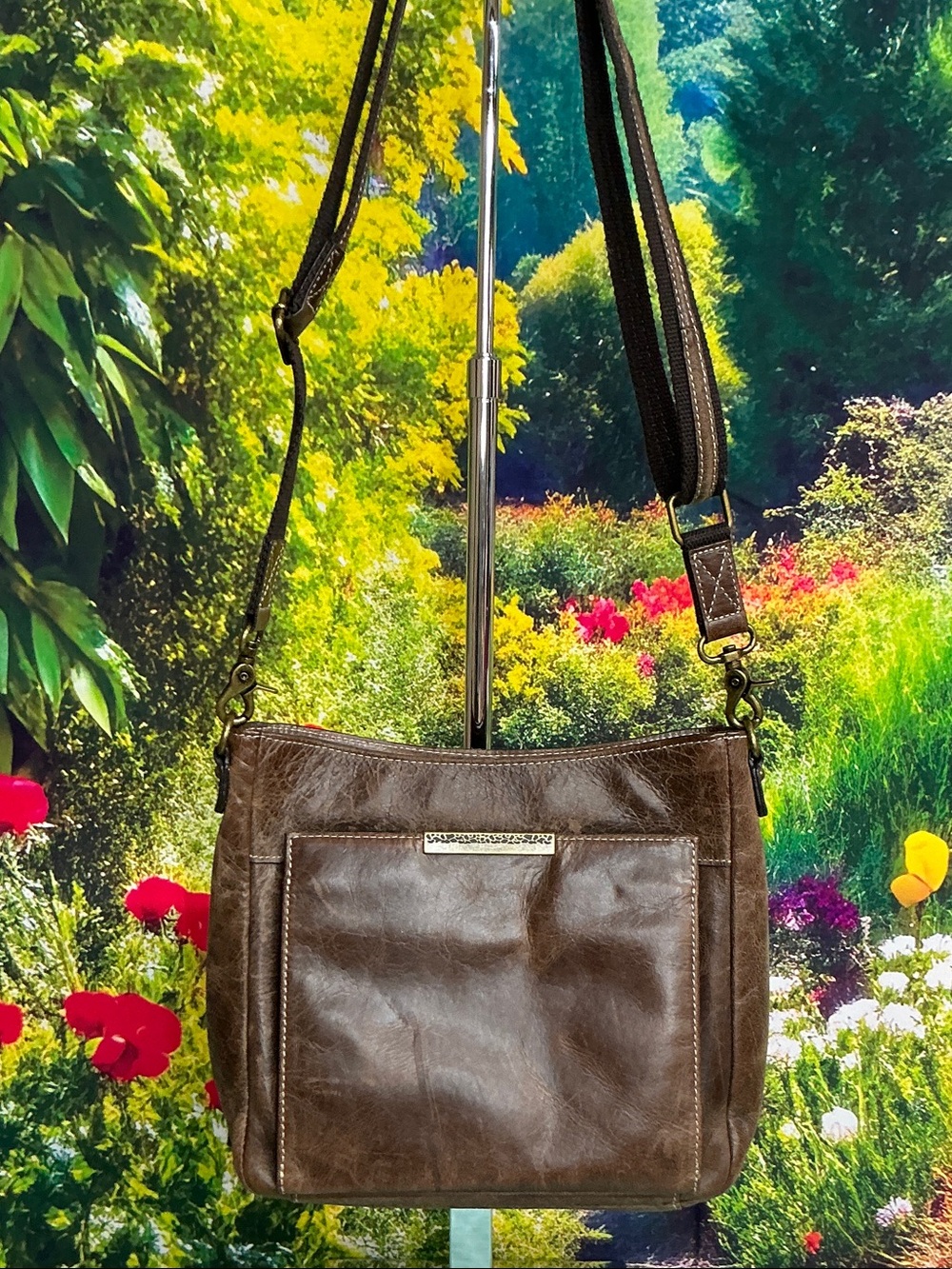 Gun Tote’n Mamas Brown Leather Crossbody Bag
